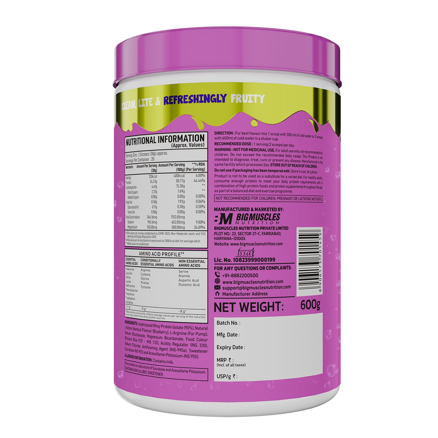 FIZZY WHEY BLUEBERRY + SHAKER