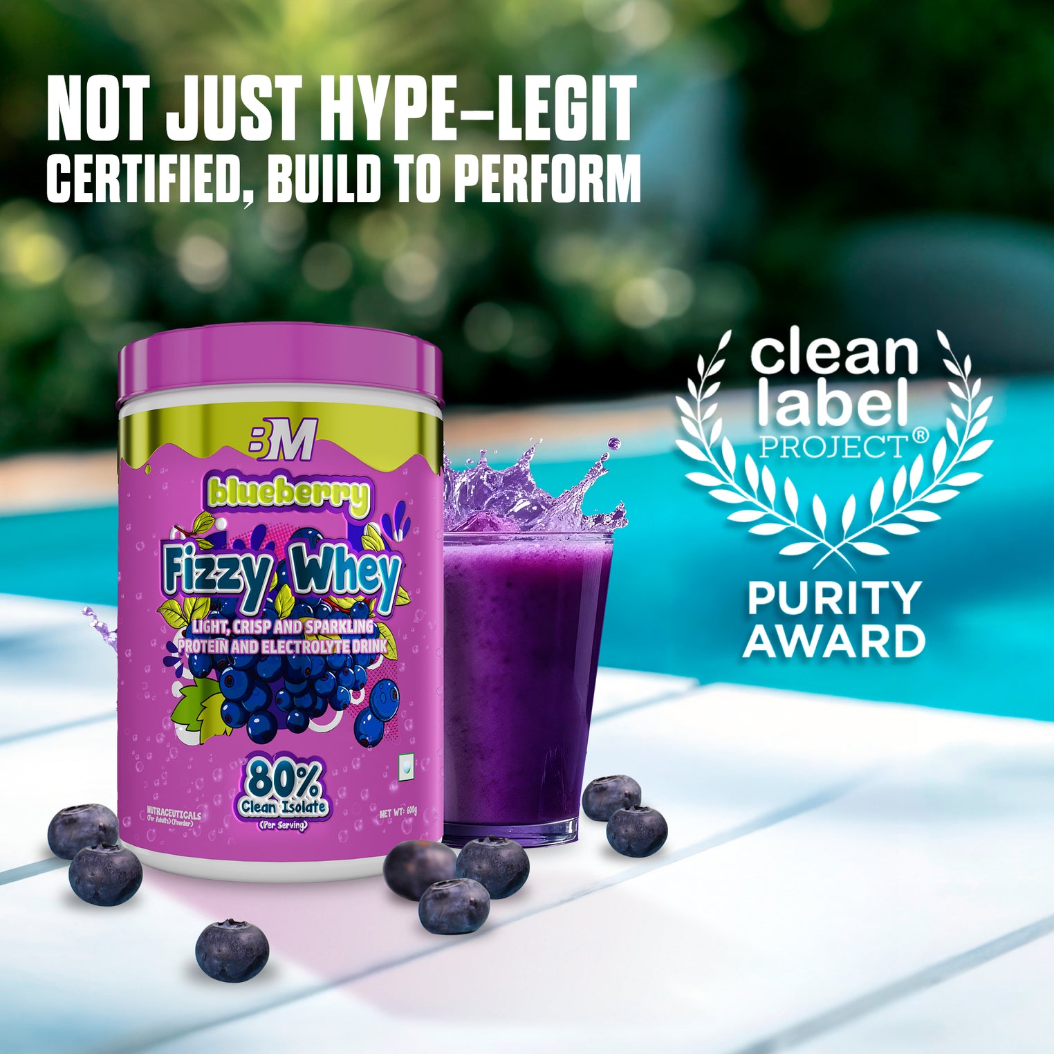 FIZZY WHEY BLUEBERRY + SHAKER