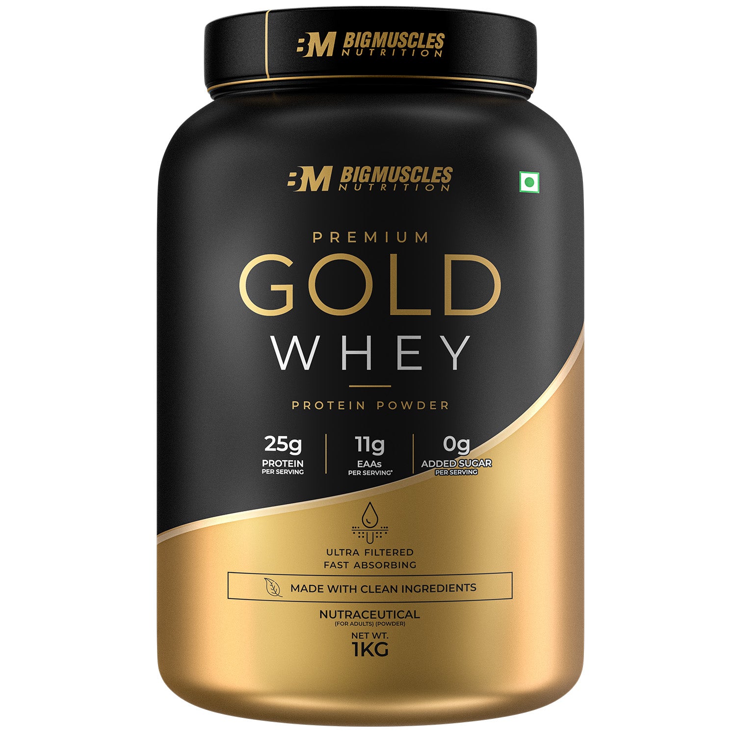 🎁 Premium Gold Whey Protein - 1 KG / BELGIAN CHOCOLATE