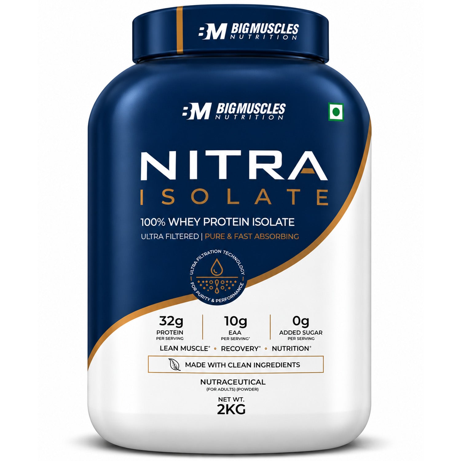 🎁 Nitra Isolate Whey Protein - 2Kg / RICH CHOCOLATE