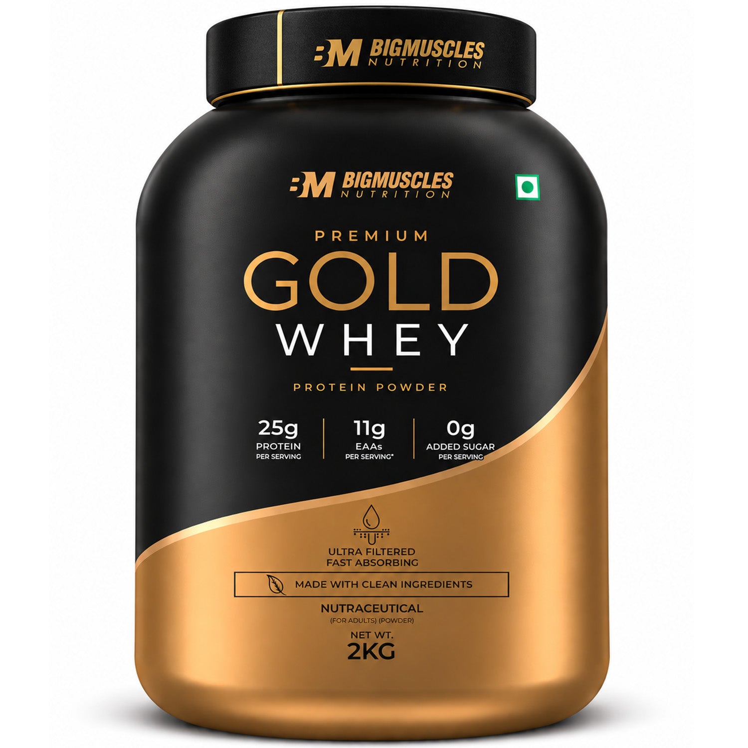 🎁 Premium Gold Whey Protein - 2 KG / BELGIAN CHOCOLATE
