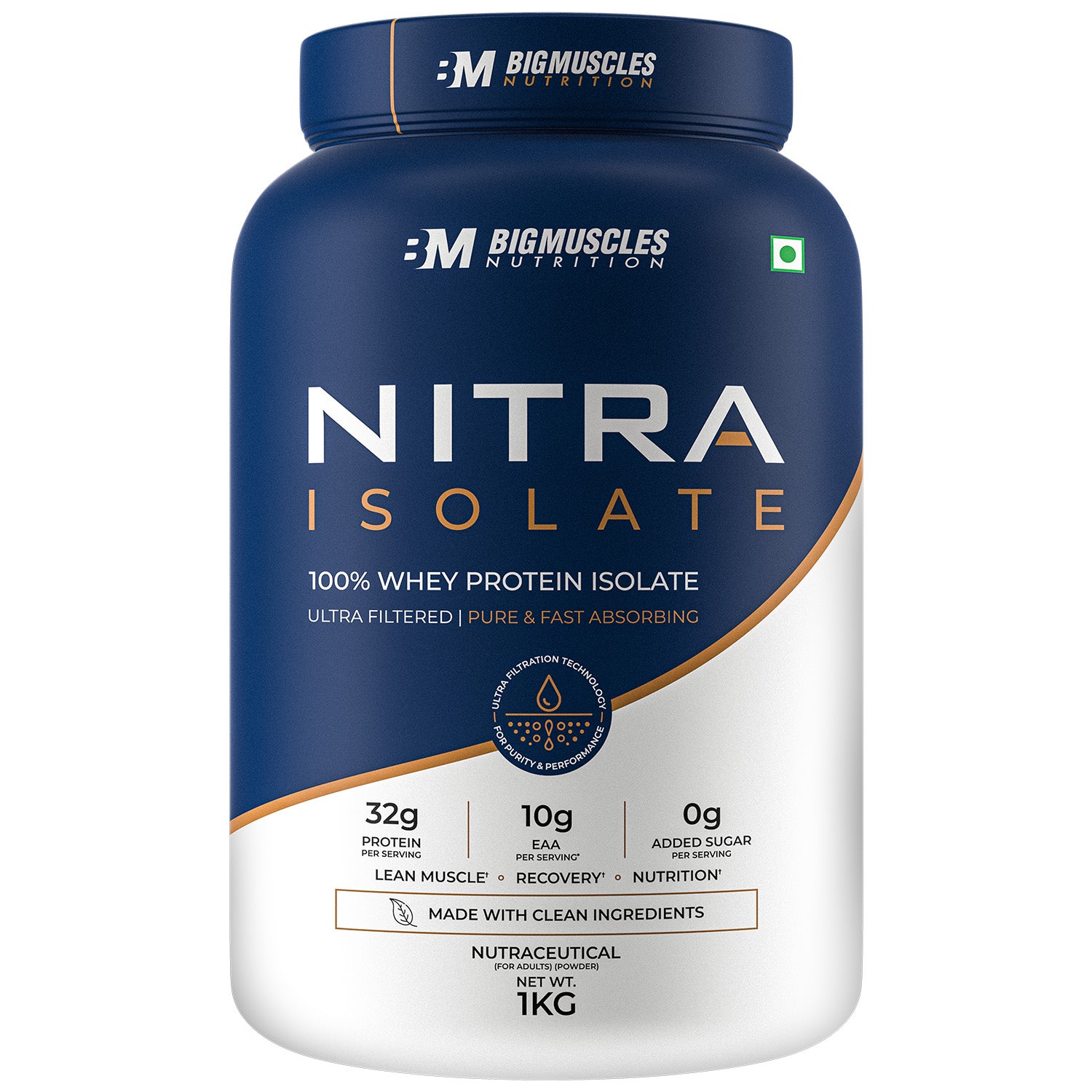 🎁 Nitra Isolate Whey Protein - 1Kg / RICH CHOCOLATE