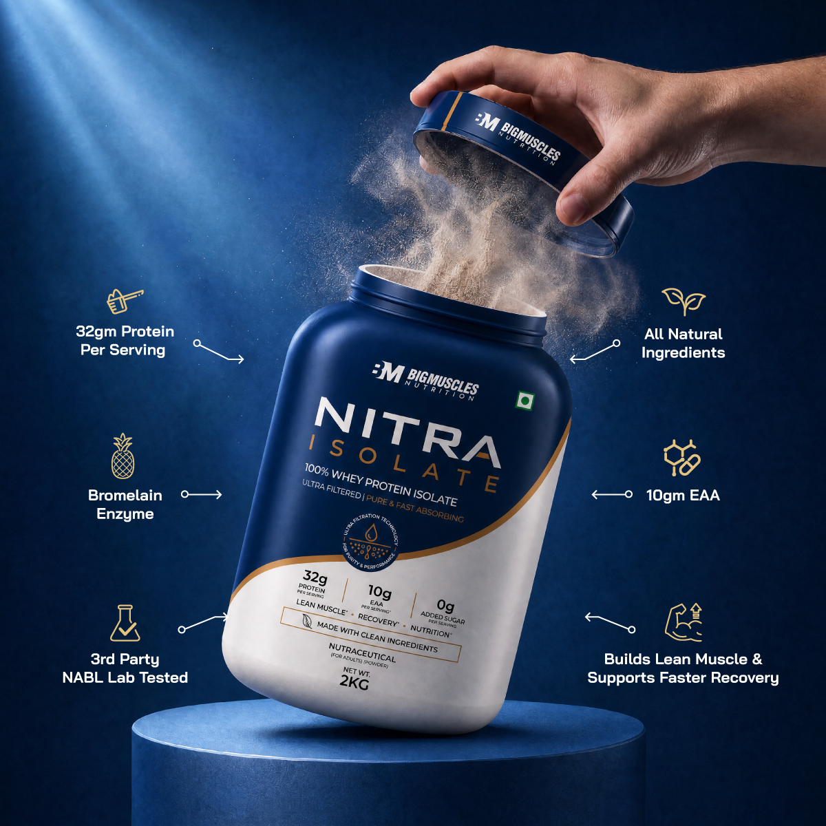 Nitra Isolate Whey Protein | 32g Isolate Protein