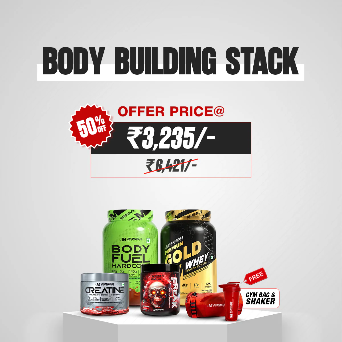 Body Building Stack + Free Gym Bag & Shaker