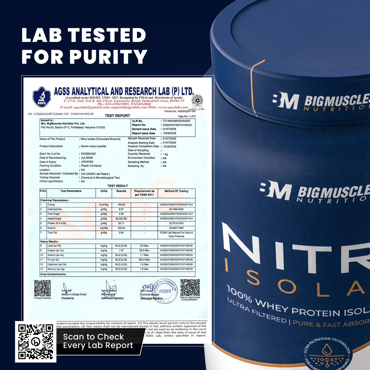 Nitra Isolate Whey Protein | 32g Isolate Protein