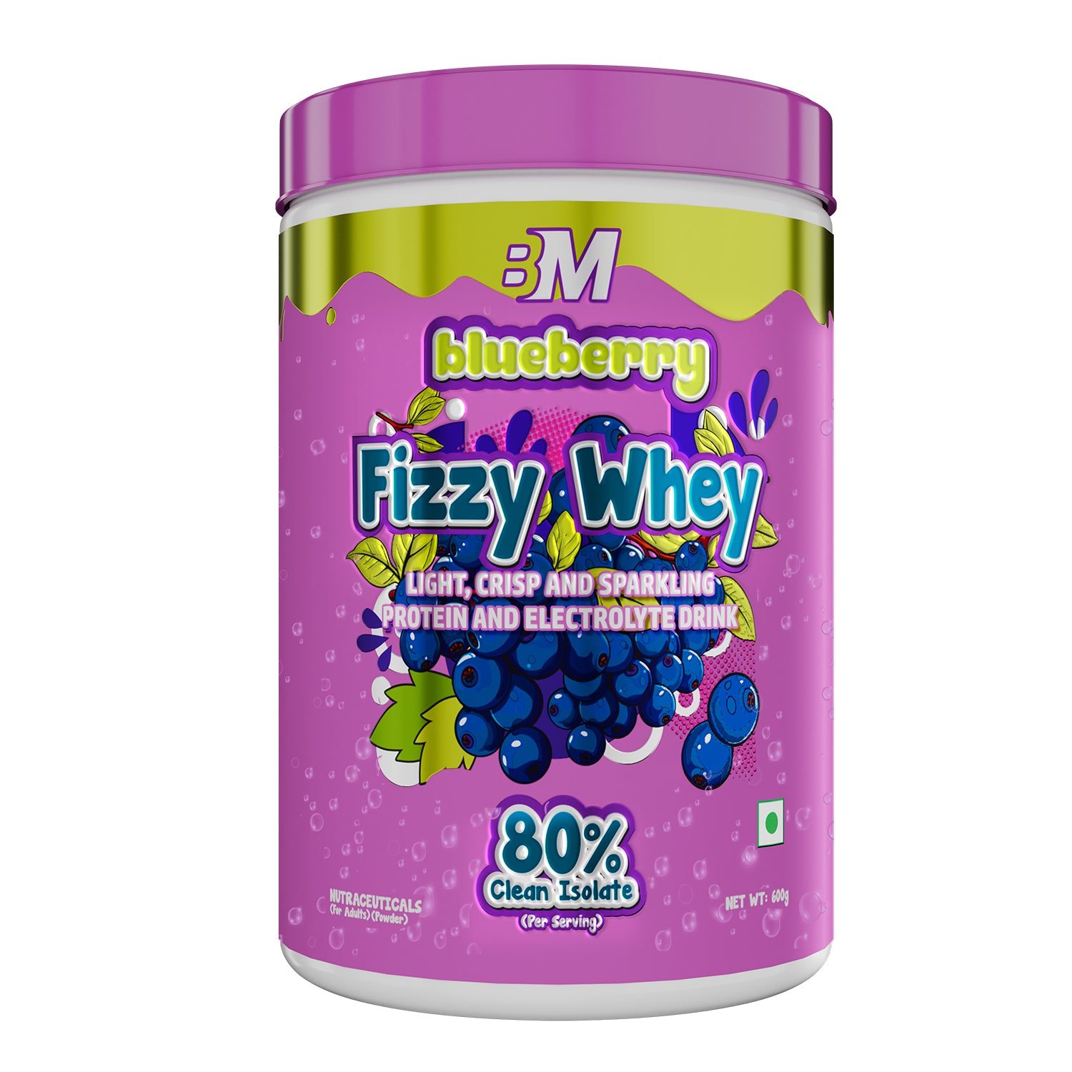 FIZZY WHEY BLUEBERRY + SHAKER