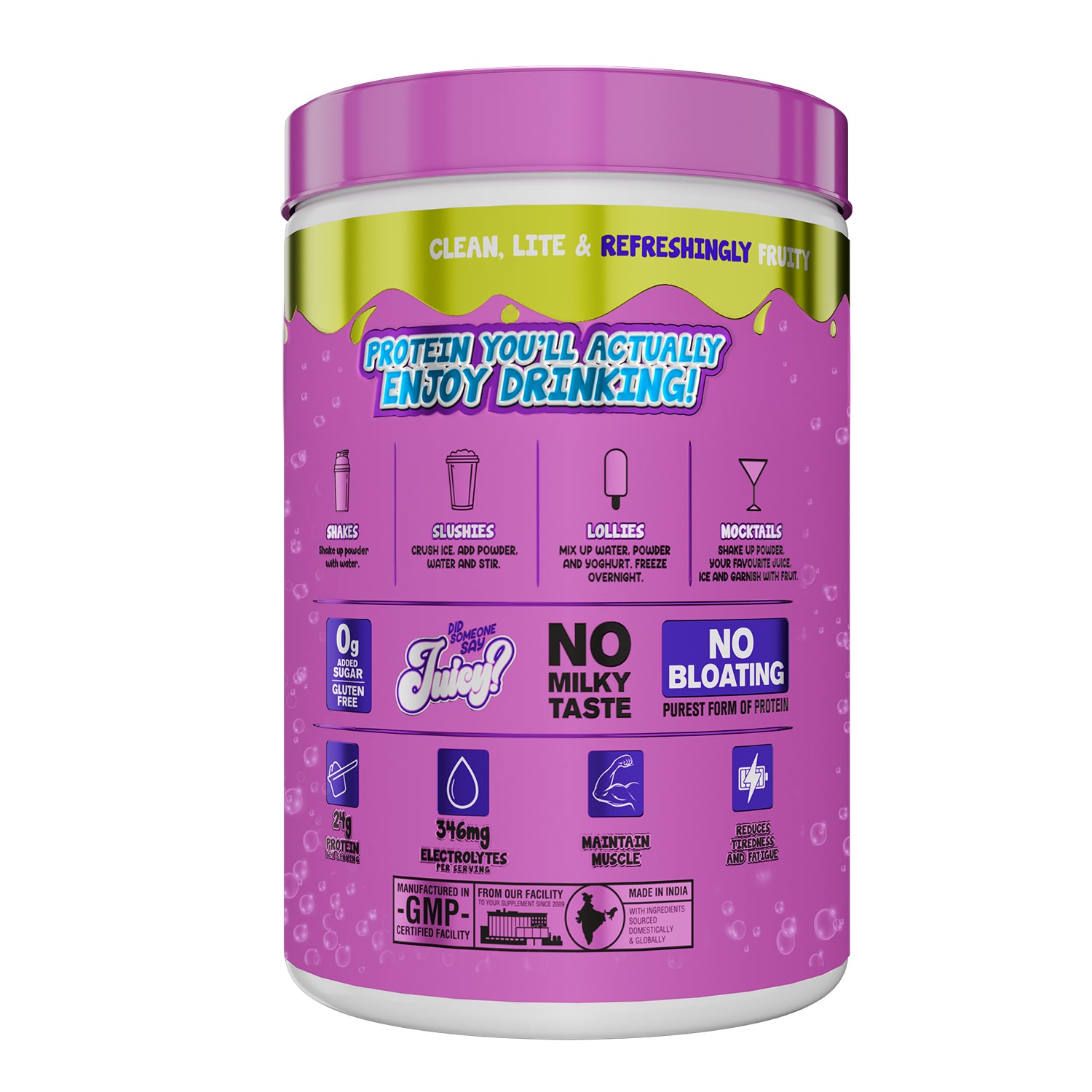 FIZZY WHEY BLUEBERRY + SHAKER