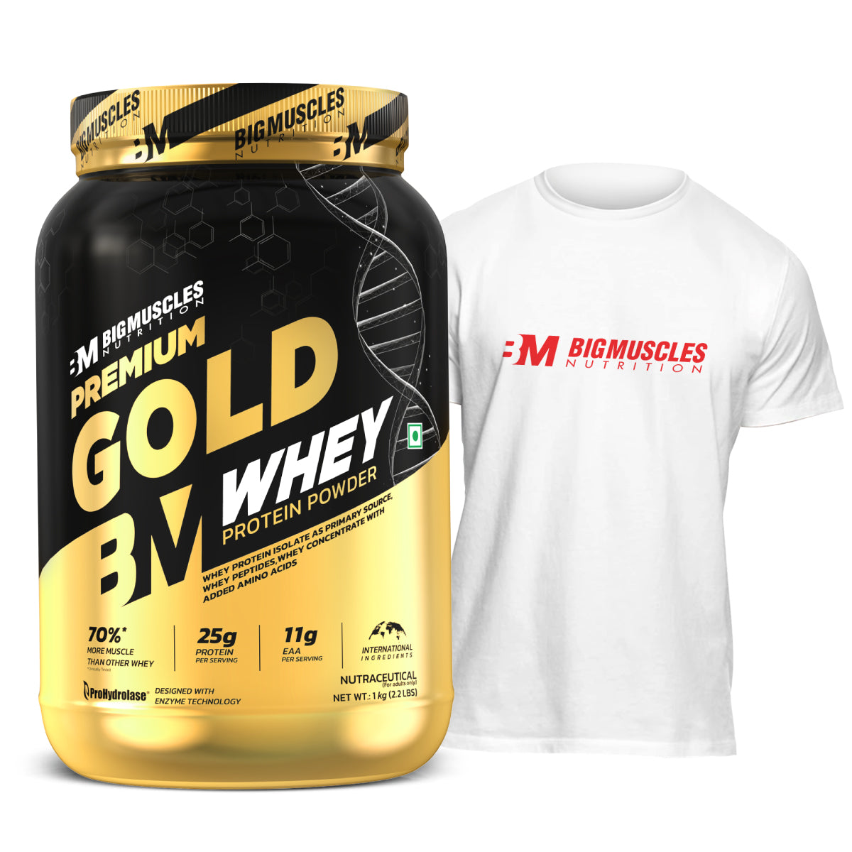 Premium Gold Whey Protein + Free Tee