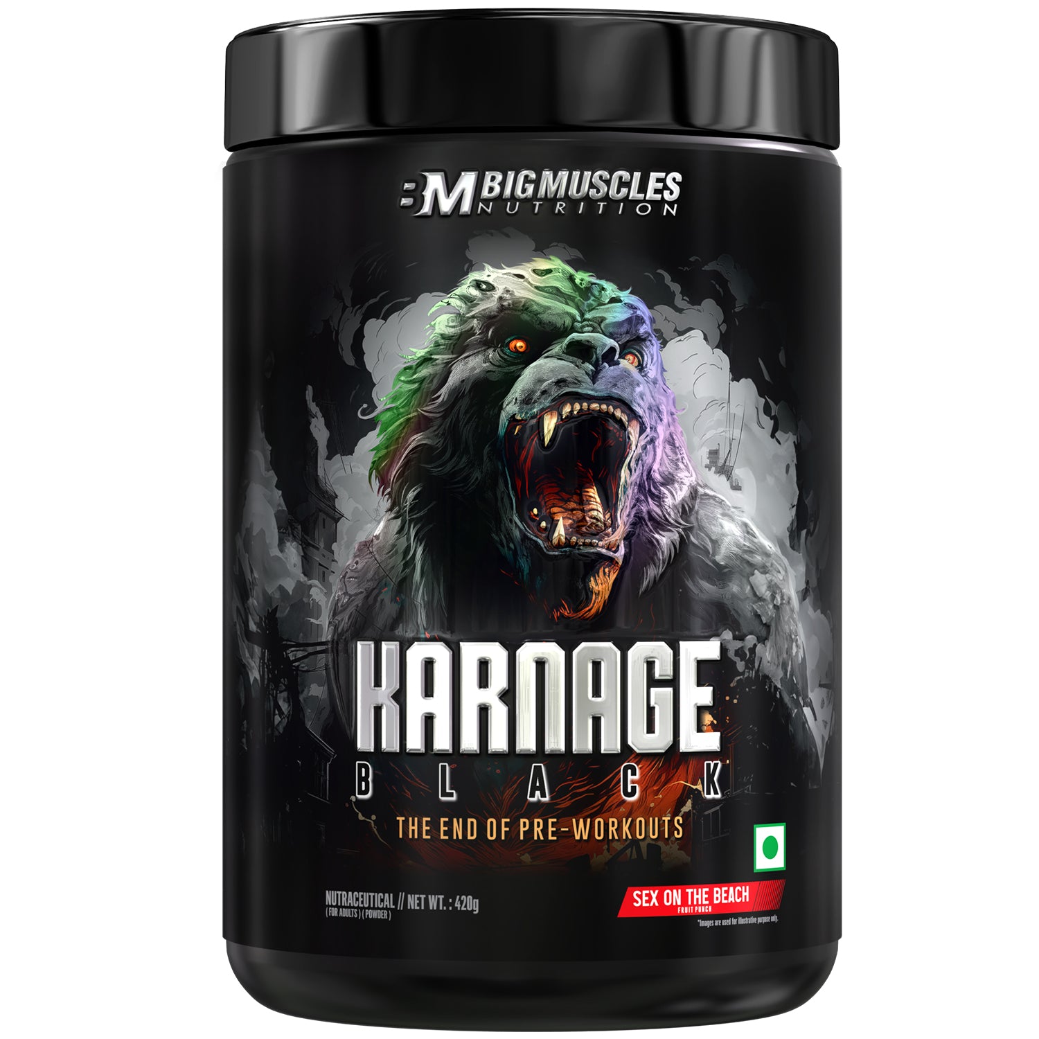 Best Pre-Workout Supplement in India - Karnage Black