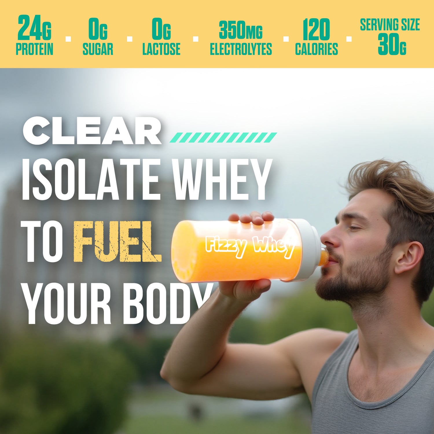 FIZZY WHEY MANGO + SHAKER