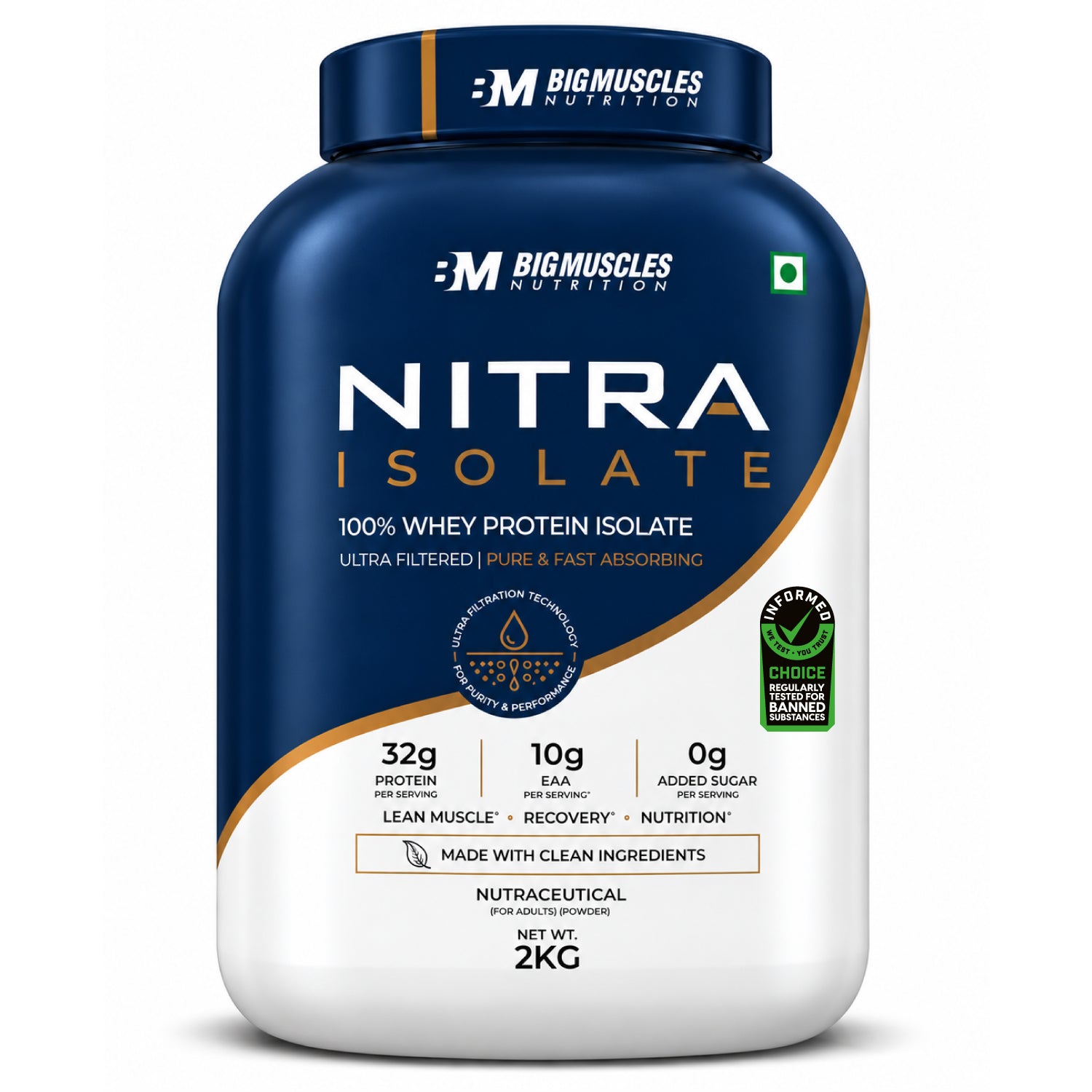Nitra Isolate Whey Protein | 32g Isolate Protein