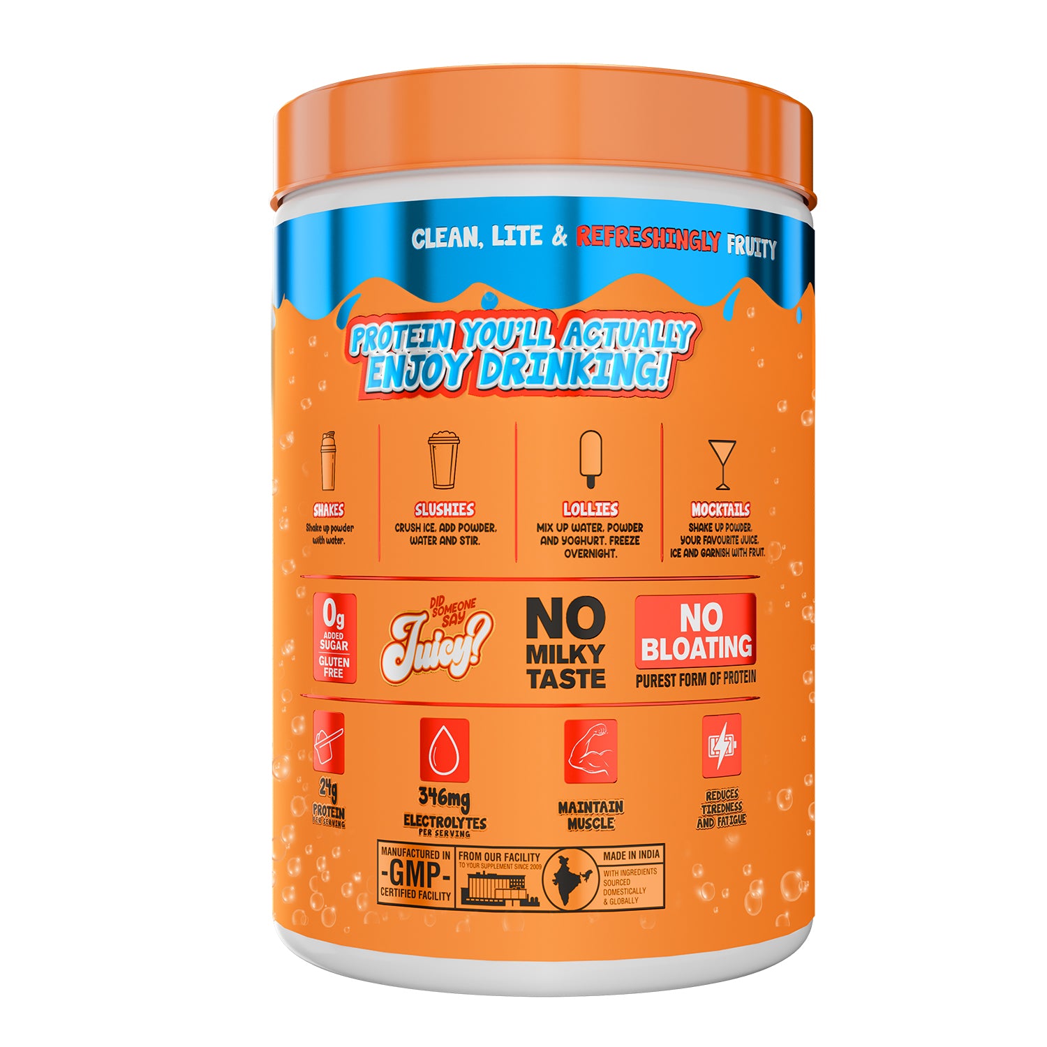 FIZZY WHEY ORANGE + SHAKER