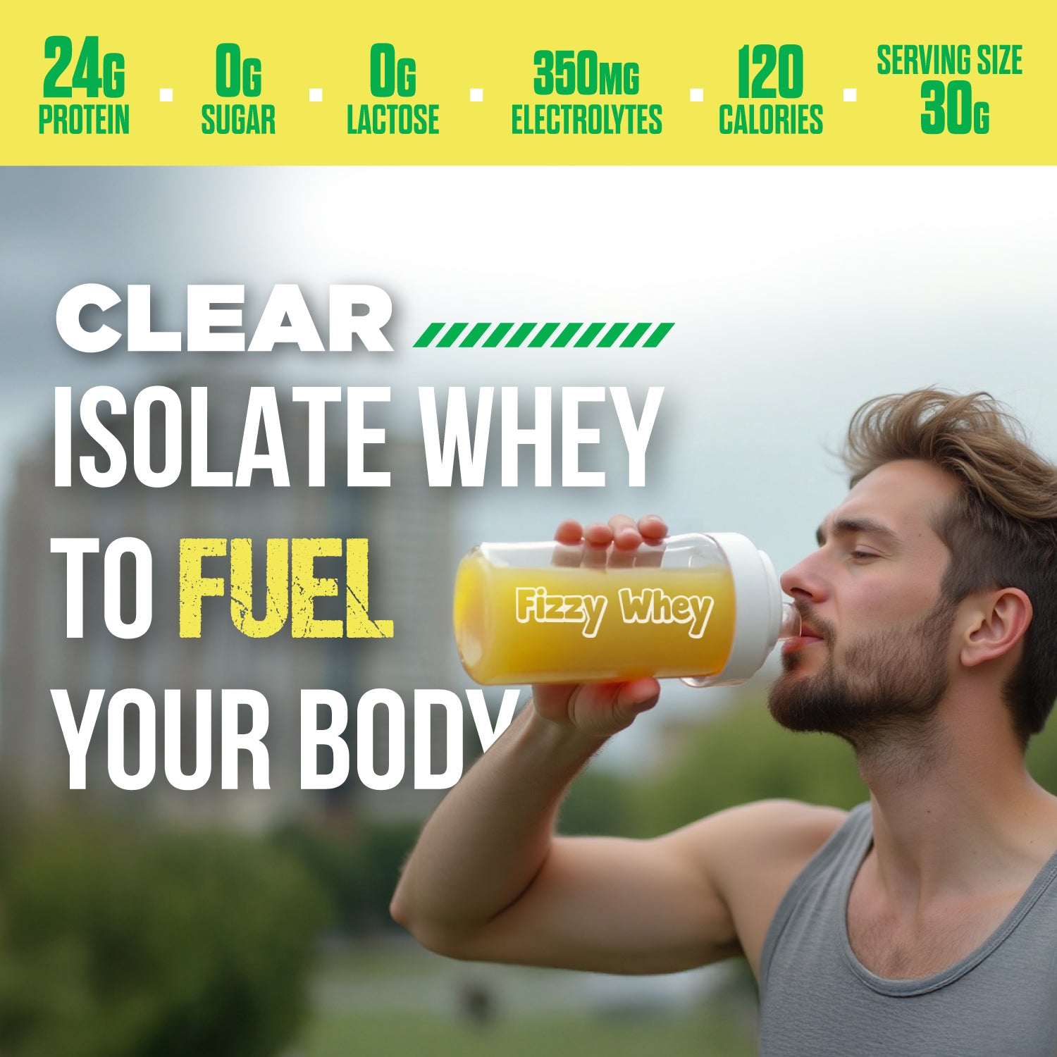 FIZZY WHEY PINEAPPLE + SHAKER