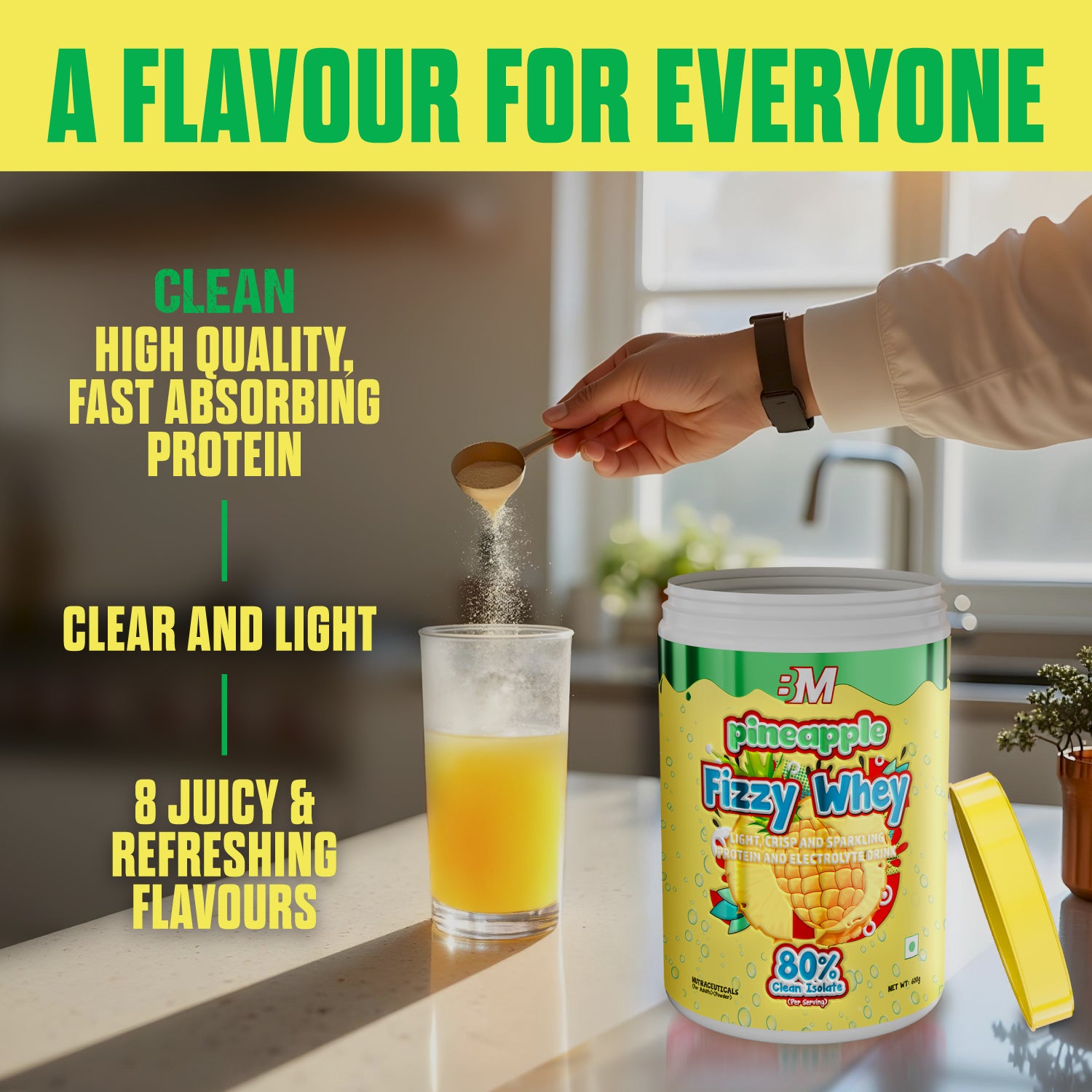 FIZZY WHEY PINEAPPLE + SHAKER