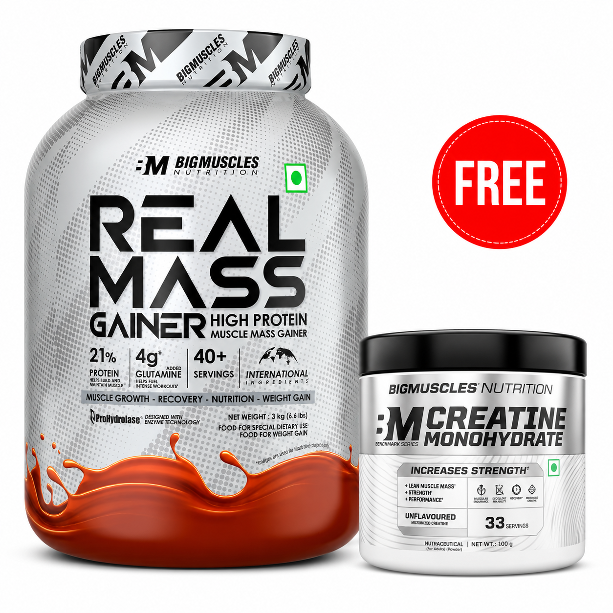 Real Mass Gainer + Benchmark Creatine