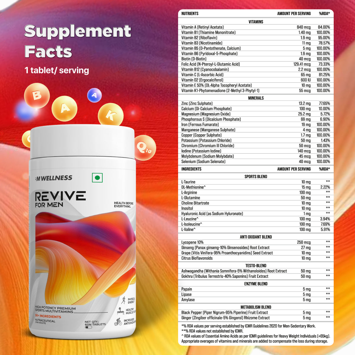 Buy Best Quality Multivitamin tablets & capsules for men in India.
