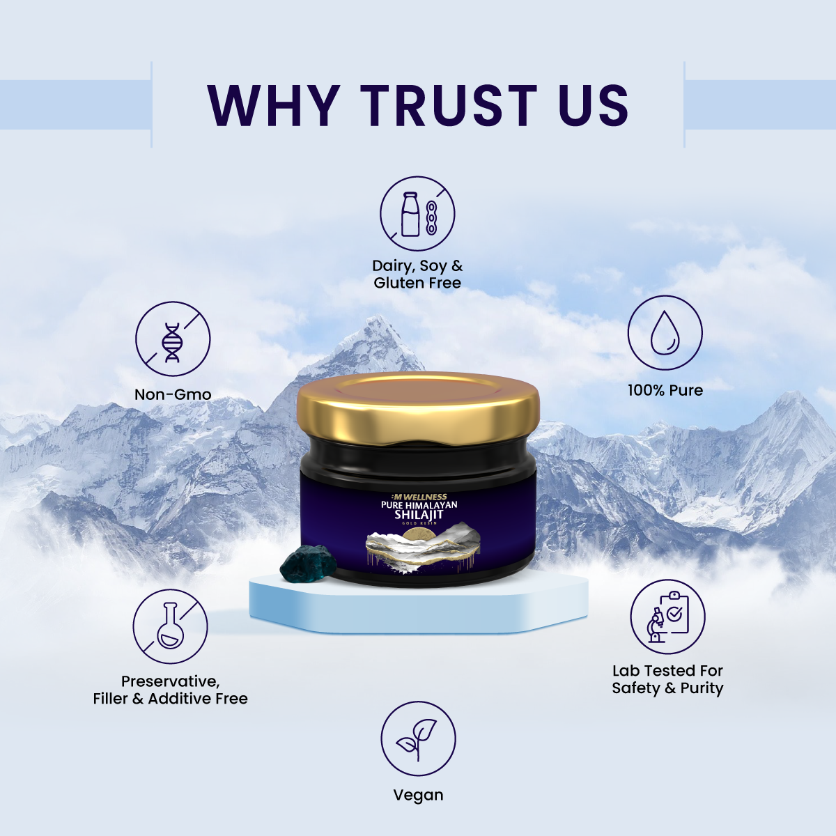 Pure Himalayan Shilajit Gold Resin