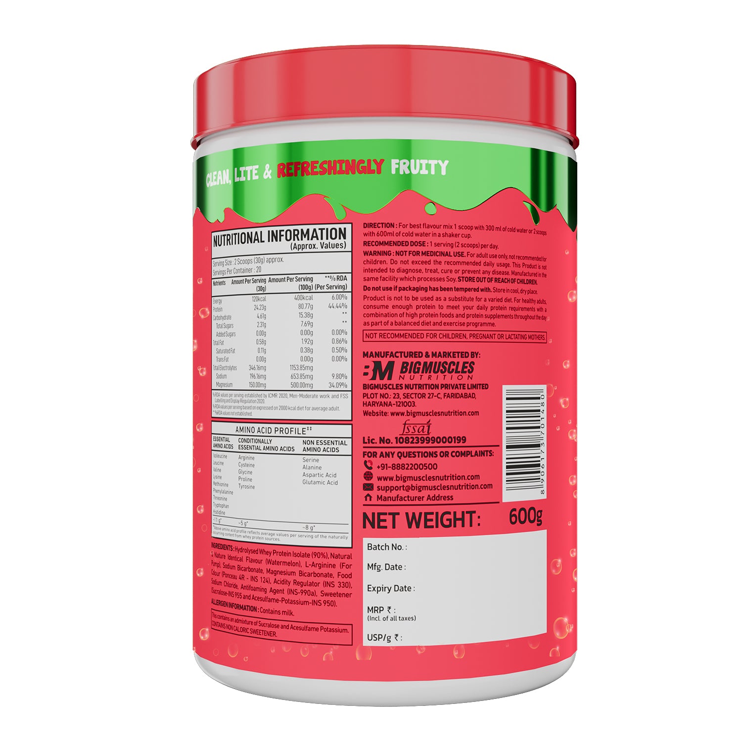 FIZZY WHEY WATERMELON + SHAKER