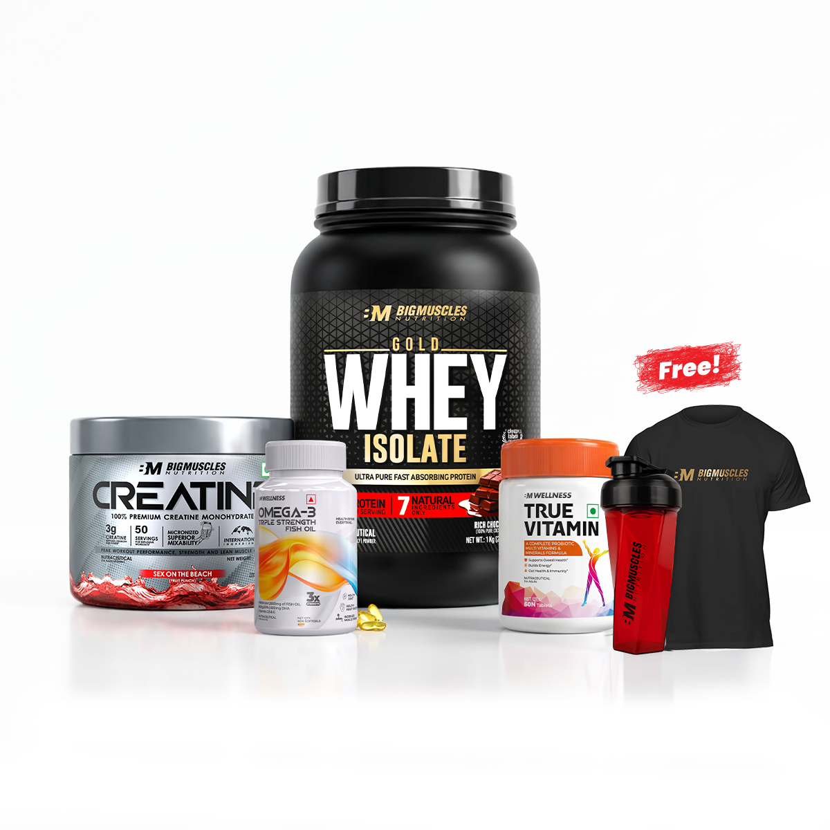 Daily Nutrition Stack + Free Shaker & Tshirt