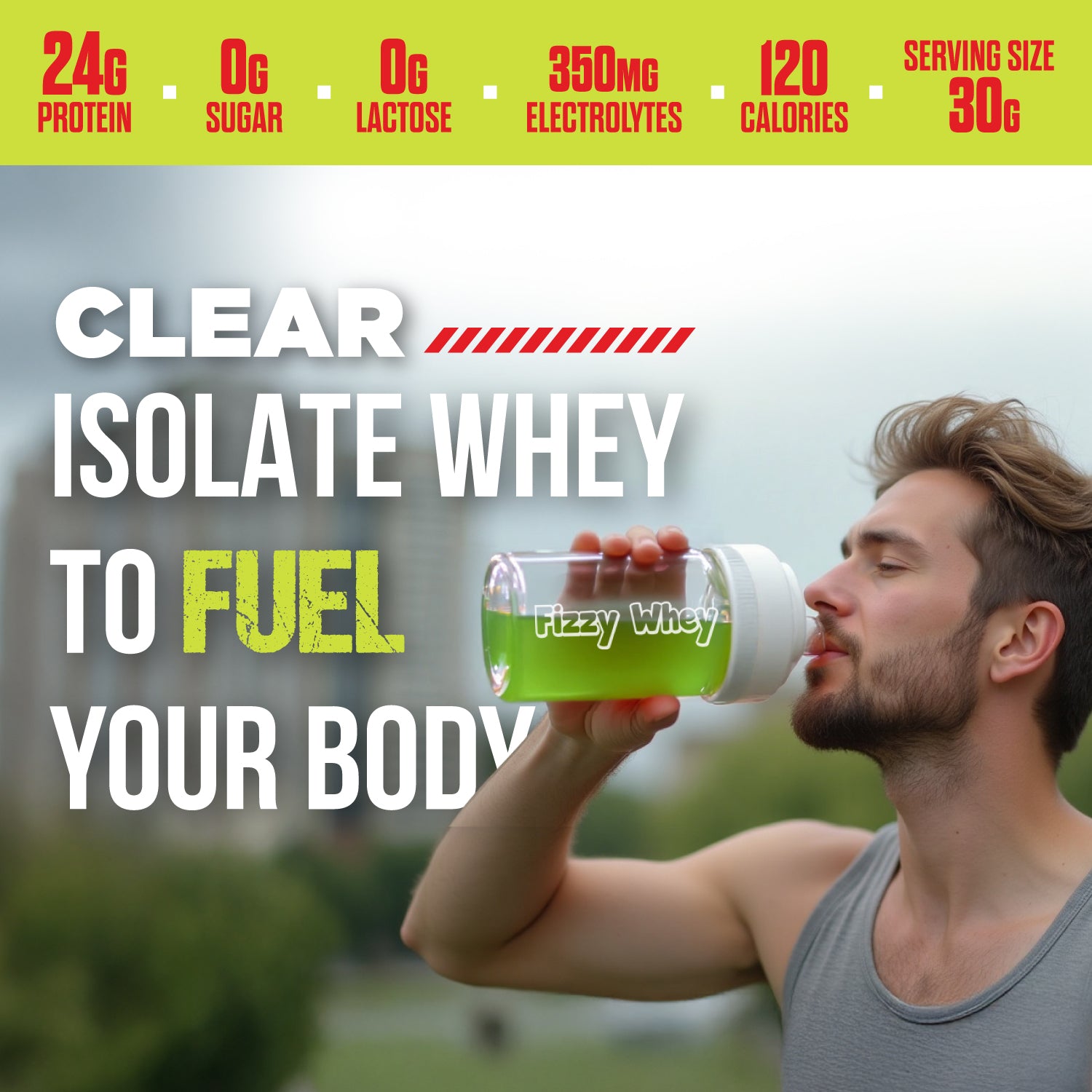 FIZZY WHEY PICANTE + SHAKER