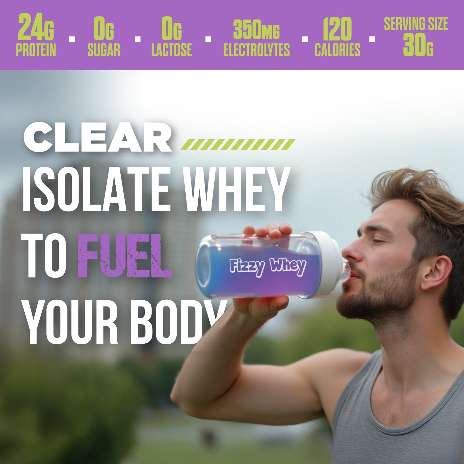 FIZZY WHEY BLUEBERRY + SHAKER