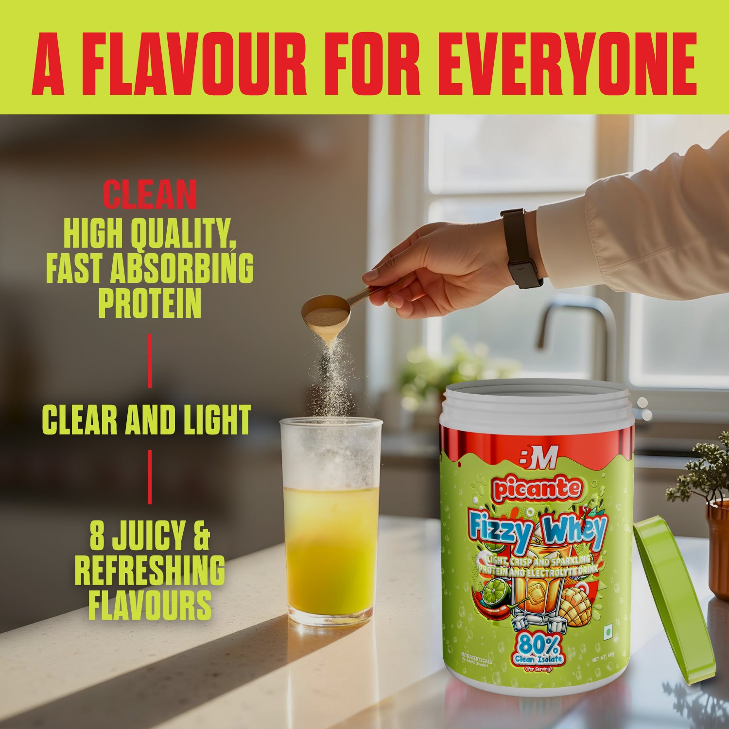 FIZZY WHEY PICANTE + SHAKER