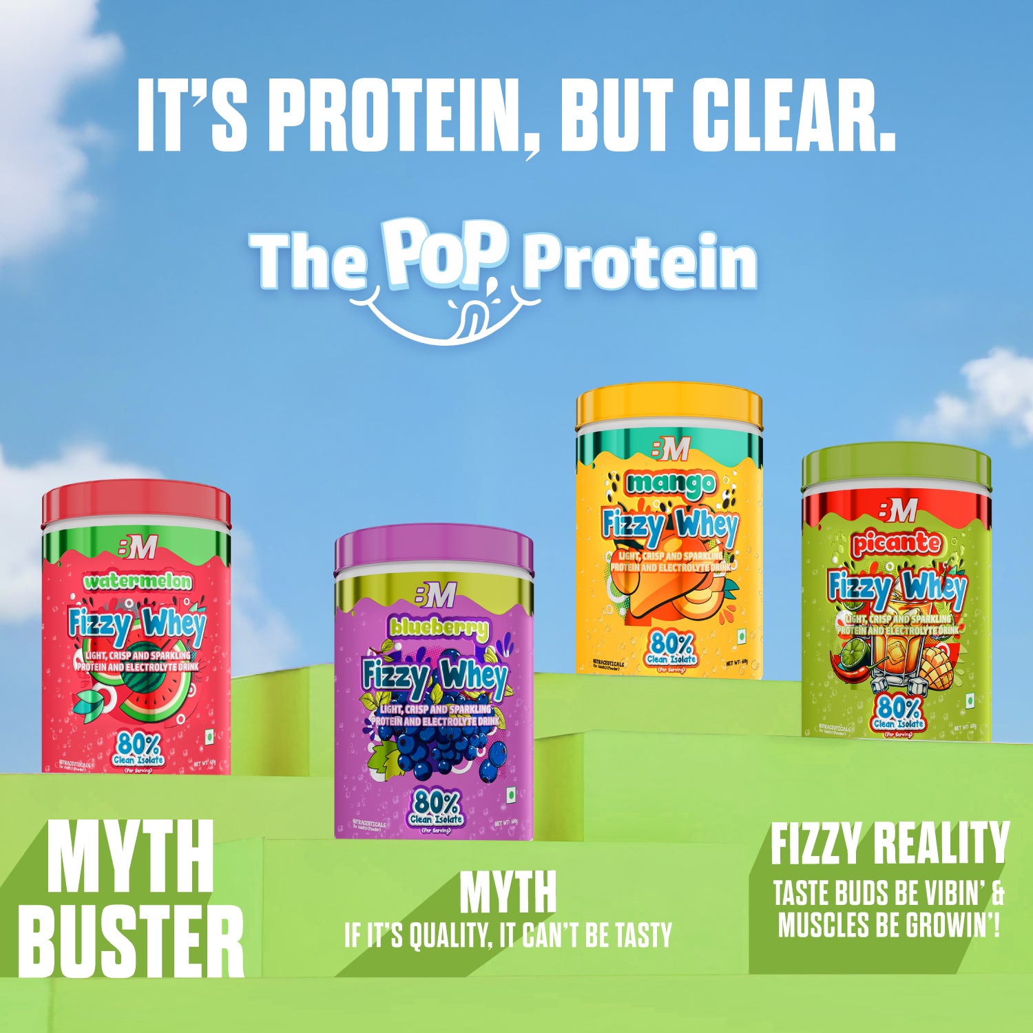 FIZZY WHEY BLUEBERRY + SHAKER